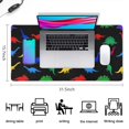 thumbnail image 5 of Long Mouse Pads for Desk,Black Cartoon Dinosaurs Colorful Silhouettes Desk Mats on Top Of Desks, Desk Mouse Pad Extra Large with 3mm Non-Slip Base and Stitched Edge for Gaming,Work,Home 31.5"x15.7", 5 of 5