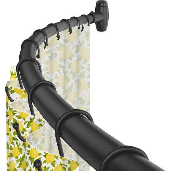 Curved Shower Curtain Rod Adjustable 48-64 Inches Round Shower Curtain Rods