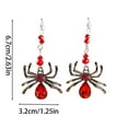thumbnail image 3 of Gothic Spider Dangle Earrings for Women - Vintage Punk Halloween Jewelry with Rhinestones, Black Alloy Goth Drop Earrings for Parties, 3 of 5