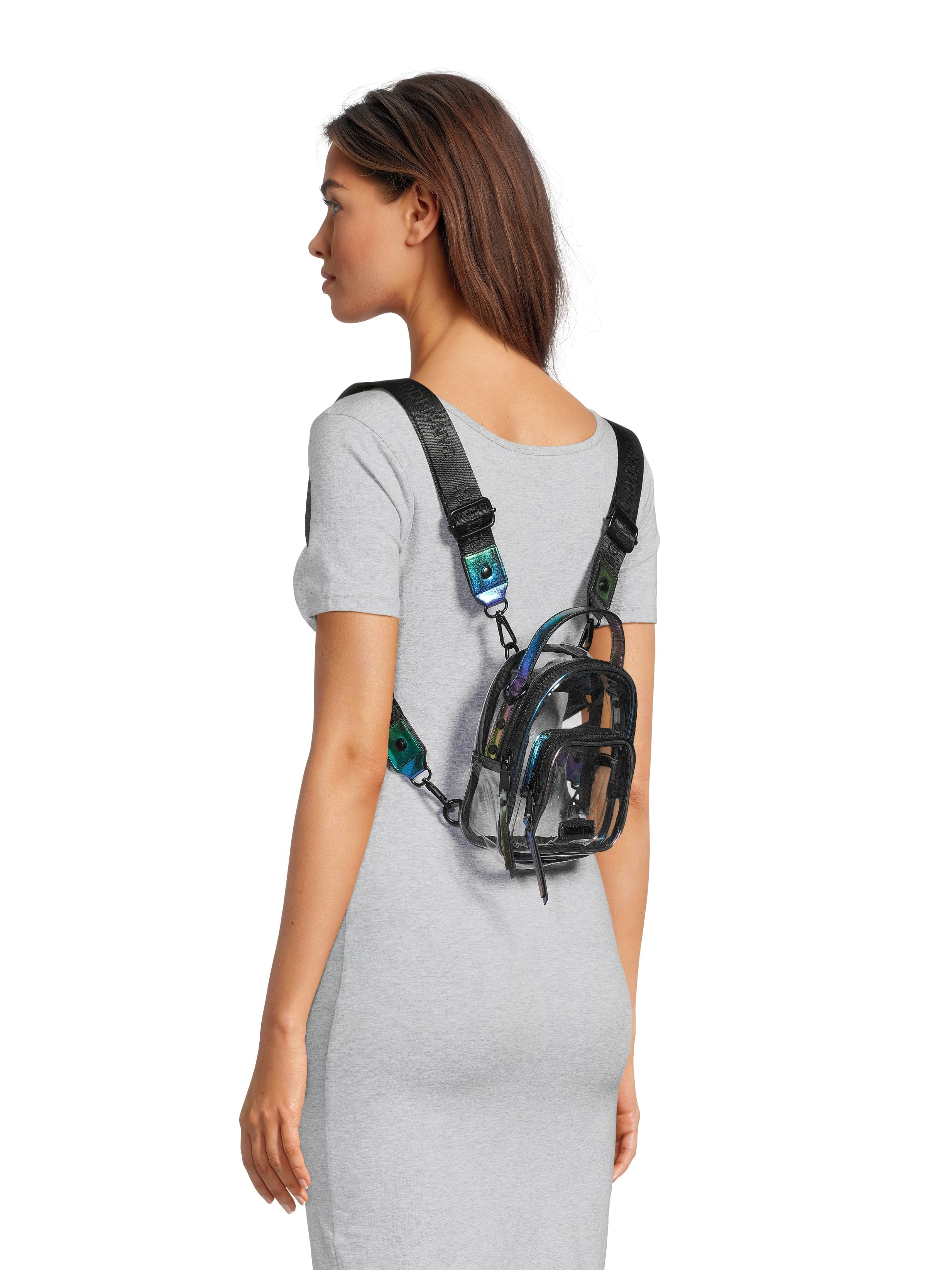 Madden NYC Clear Mini Convertible Backpack Iridescent