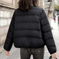 thumbnail image 4 of Lovzfmll Veste de Mode pour Femme, Col Rond Enveloppant Légère Courte Ample Style Noir, m, 4 of 5