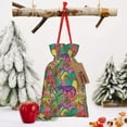 thumbnail image 6 of Fuzoiu Colorful Dinosaur Print Christmas Gift Bag,Burlap Gift Bag with Drawstring Closure & Hang Tag,Perfect for Holidays, Birthdays, and Special Occasions-Small, 6 of 7