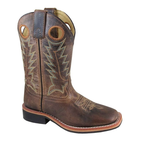 SMOKY MOUNTAIN BOOTS Kids Jesse Western Boots, Color: Brown Waxed Distress, Size: 6.5, Width: R