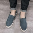 thumbnail image 5 of NOKIO Men'S Slip-On Suede Shoes Men'S Casual Slip-On Sneakers Single Shoes Canvas Shoes Men's One Foot Stirrup Cloth Shoes Soft Bottom Low Heel Comfortable Casual Shoes Men's Loafers, 5 of 5