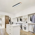 thumbnail image 6 of Aiwen 37.4" LED Linear Flush Mount Ceiling Light, Modern Matte Black Ceiling Fixture with PS Lampshade -- Perfect for Living Room, Entryway & Restaurant, 6 of 8