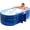 Blue With storage rack, variant on Portable Bathtub for Adult 47" Large Collapsible Cold Plunge Bathtub Foldable No Installation Ice Bath Tub for Shower Stall, Bathroom Hot SPA Soaking Standing Tub
