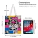thumbnail image 5 of Carinha de Anjo Bolso de tela con estampado de lienzo para mujer, bolsa de compras reutilizable y estética, con cremallera interior, regalo para mujer, 35 × 40 cm., 5 of 6