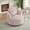 Pink, variant on Compressible Swivel Chair, 360° Rotating Accent Chair with Faux Fur, Modern Plush Comfort Seating for Living Room, Office, Apartment, Pink