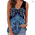 thumbnail image 2 of Minnieouse Camiseta sin mangas con cuello en V sin mangas con estampado bohemio para mujer Prendas para la parte del cuerpo Azul L Minnieouse AP002039-15, 2 of 4