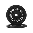 thumbnail image 3 of HAJEX Olympic Cast Iron Round Weight Plates Set 2 inch - 340LB Set - (5LB, 10LB, 25LB, & 45LB), 3 of 4