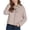Khaki, variant on Soft Brushed Collared Zip Up Jacket for Women, Chest Pockets Long Sleeve, Elegant Casual Fall Outerwear, 1 Piece, XS-L