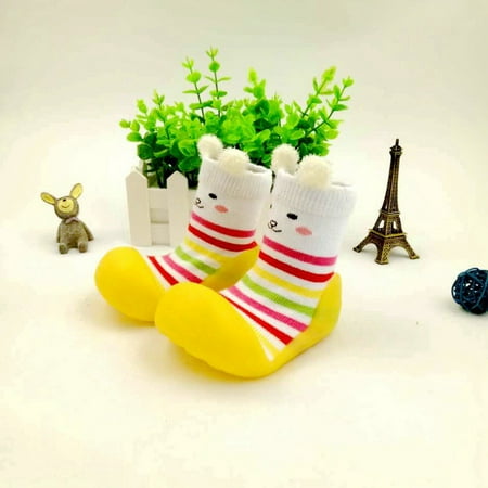 

Homeex Striped Soft Bottom Non-Slip Baby Floor Socks Bar animal 13.5cm
