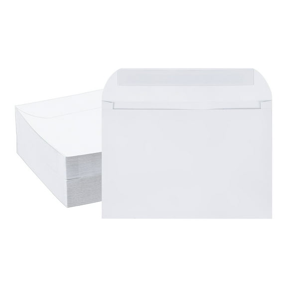 Uxcell 7.5x5.5 Inch Invitation Envelopes, 100 Pcs Self-Seal for A7 Weddings and Cards White