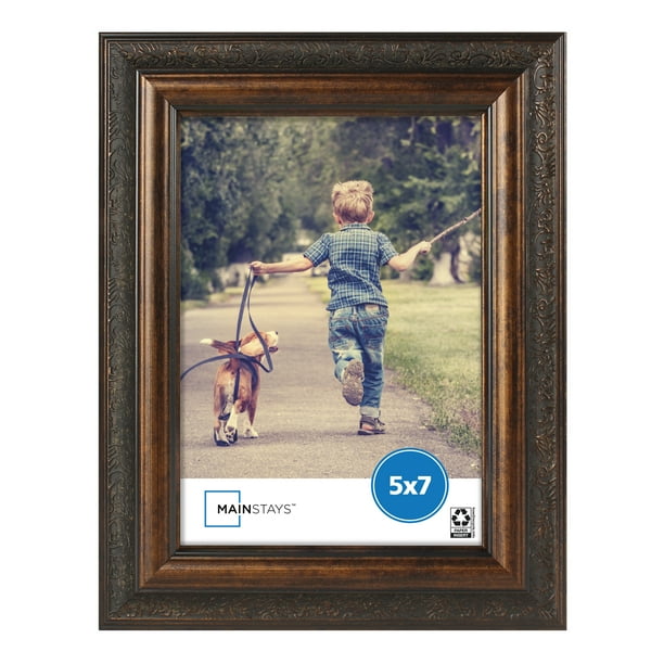 Mainstays Antique Bronze 5x7 Decorative Tabletop Picture Frame