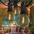 thumbnail image 5 of Outdoor String Lights - Waterproof Globe Patio Lights 30 Ft with 30 G40 Shatterproof LED Bulbs, Connectable Commercial Hanging Light for Backyard, Bistro, Porch, Cafe, Deck, Garden, 5 of 7