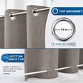 thumbnail image 4 of DONGPAI 100% Blackout Outdoor Curtains for Patio Waterproof Windproof, Linen Textured Outside Curtain with Top Grommet & Bottom Back Tab for Gazebo Porch Pergola, 100" x 84", Taupe, 1 Panel, 4 of 8