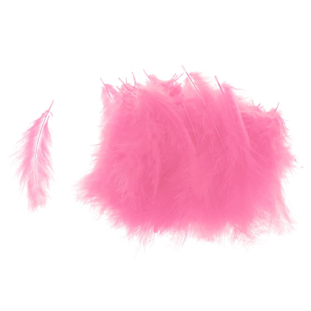 100pcs Pink Colored Feather style Feather Ornaments Accessories 812cm