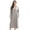 Grey, variant on Stretch Velour Embroidered Zipper Lounger Robe for Women with Pockets