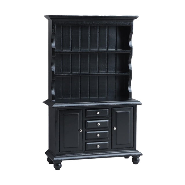 Xuanheng 1/12 Miniature Display Cabinet with Drawers and Doors for Sand Table Layout