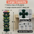 thumbnail image 3 of Gamexcel 7 Tier Vertical Garden Planter, Stackable Planters with Wheels for Strawberries, Herbs, Flowers, Vegetables, Green, 2 Pack, 3 of 7