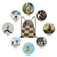 thumbnail image 6 of Wukai Chess Board With Pawns Drawstring Backpack Bag Sport Gym Sackpack Large Size String Backpack Cinch for Women Men-Medium, 6 of 6