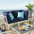 thumbnail image 2 of Afuera Living 2 Piece Aluminum Patio Sectional Sofa in White and Navy, 2 of 10