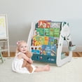 thumbnail image 3 of Costway 3-In-1 Kids Art Easel with Stool Magnetic Dry-Erase Board with  Book Rack Green, 3 of 10