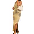 thumbnail image 4 of Vestido ajustado de punto con estampado Txlixc para mujer Y2K verde ahuecado Midi vestidos sin mangas 2021 vestido de playa de verano Txlixc  Estilo de ocio, 4 of 7
