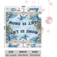thumbnail image 4 of Winter Snowman Gnomes Mailbox Covers Christmas Holiday with Snowflakes Mailbox Cover Blue Snow Magnetic Mailbox Wraps Post Letter Box Cover 18 X 21 for Garden Outdoor Decor, 4 of 6