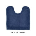 thumbnail image 3 of Better Trends 20" x 20" U-Shape Toilet Rug, 100% Cotton Soft Reversible Tufted Bathroom Rug, Contour Mat, Water Absorbent, Machine Washable, Toilet Base Rug (Navy) Edge Collection, 3 of 4