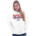 thumbnail image 3 of NASA Retro Worm Logo American Flag Unisex Plus Size Hoodie Brisco Brands 2X, 3 of 5
