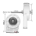 thumbnail image 2 of 12V 4W Refrigerator Evaporator Fan Motor Replacement for BCD-330WTV 50240401000P ZWF-02-4 CW, 2 of 6