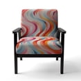 thumbnail image 4 of Designart "Colorful Op Art Surrealism I" Upholstered Abstract Accent Chair and Modern & Contemporary Arm Chair - Multiple Color & Pattern, 4 of 7