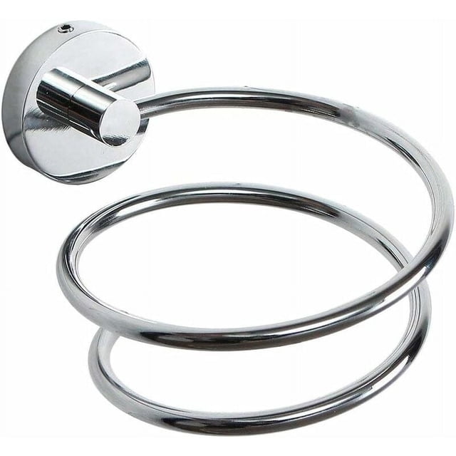 Soporte elegante para secador de pelo que ahorra espacio, montaje en pared Turbo-Loc para una fácil instalación en el baño o el inodoro, diseño versátil que se adapta a todos los secadores de pelo