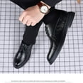 thumbnail image 6 of Tawop Men Dress Shoes Casual Dress Shoes British Business Soft Sole Wedding Shoes Black Size:5.5, 6 of 9