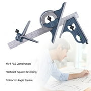 4R 4 PCS Combination Machinist Square Reversing Protractor Angle Square
