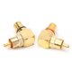 thumbnail image 5 of Gwong Electrónica 2 unids RCA Ángulo recto Masculino a hembra Conector chapado en oro 90 GRADO ADAPTADOR, 5 of 6