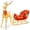 Gold, variant on Best Choice Products XL Lighted Christmas 5ft Reindeer & Sleigh Holiday Outdoor Decor Set w/265 LED Lights - Gold