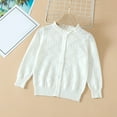 thumbnail image 2 of Gibobby Chaqueta de Forro Polar para bebés niñosRecién Nacido Bebé Niñas Algodón Punto Suéter Otoño Sólido Manga Larga Tops Cardigan Ropa(Blanco, 2-3 Años), 2 of 3