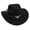 Black, variant on YIWULA Kids Girls Boys Felt Fedora Hat Western Cowboy Cowgirl with Buckle Belt Felt Fedora Hats(Coffee,One Size)