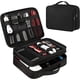 thumbnail image 1 of Bolsa electrónica multifuncional de 3 capas, negra, impermeable, portátil, para cables, accesorios de almacenamiento, organizador universal para memoria USB., 1 of 5