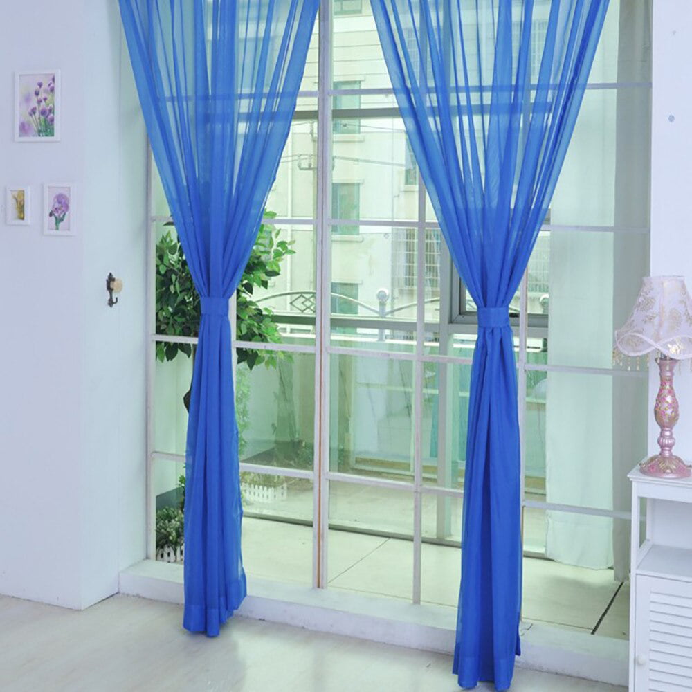 Details about   Window Panel Curtain Sheer Tulle Screening Bedroom Decor Drap Rod Pocket Top 