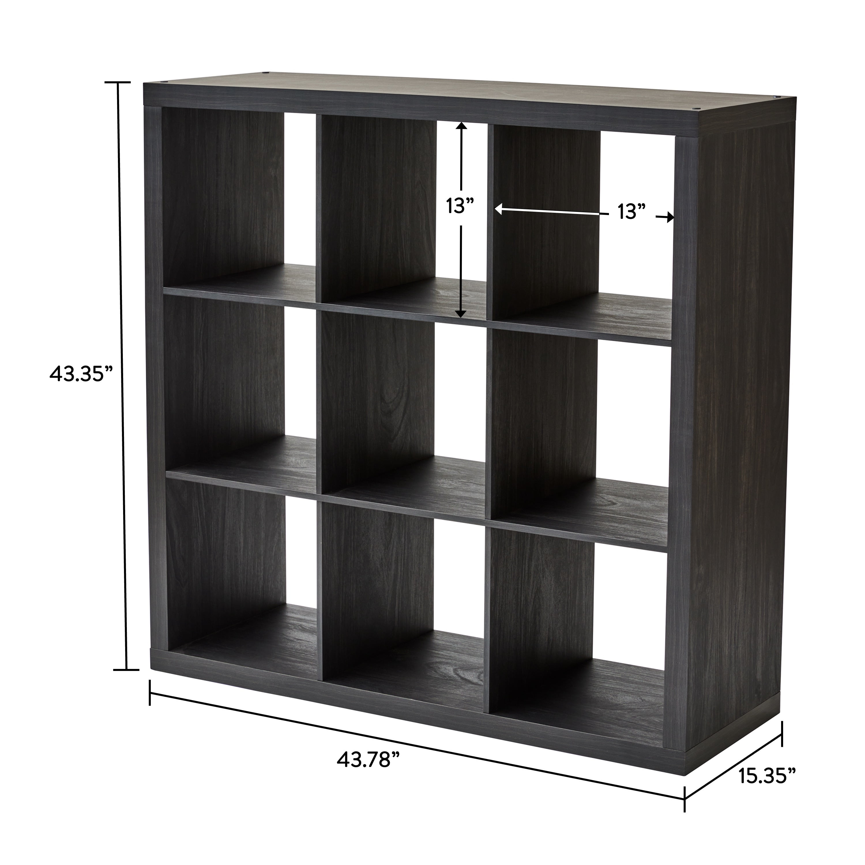 Better Homes & Gardens 9 Cube Storage Organizer, Charcoal