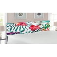 thumbnail image 2 of Watercolor Flower Headboard, Tropical Wild Orchid Flowers with Palm Leaves Print Exotic Style Nature, Upholstered Decorative Metal Bed Headboard with Memory Foam, King Size, Multicolor, by Ambesonne, 2 of 4