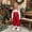 Red, variant on Toddler Boy Christmas Overalls Adjustable Strap Suspender Pants with Belt