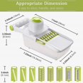 thumbnail image 2 of Trancheuse, Trancheuse de Fruits et Légumes 8 en 1, Coupe-Légumes Multifonction, Acier Inoxydable Interchangeable avec Récipient Alimentaire, Protecteur de Main, 2 of 5