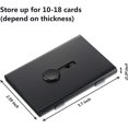 thumbnail image 4 of 2 Pack Business Card Holder, Thumb Reader Business Card Holder Sliding Business Card Holder Stainless Steel Business Card Holder Large Design (Black/R, 4 of 5
