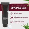 Maxxam Flexible Medium Hold NonFlaking Styling Gel, Sculpting Hair Gel