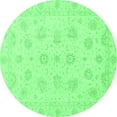 thumbnail image 1 of Ahgly Company Indoor Round Oriental Emerald Green Traditional Area Rugs, 6' Round, 1 of 4