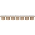 thumbnail image 3 of Meridian Furniture Pavilion Cream Boucle Fabric Bench, 3 of 8
